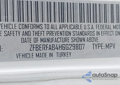 2017 Ram Promaster City Tradesman из США, поврежденный, VIN ZFBERFAB4H6G29807